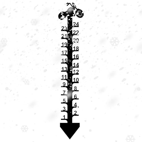 Schneemesser für den Außenbereich, Schneemessstab – Schneemesser aus dickem und robustem Metall | Metalllineal zur genauen Messung von Schneefall für die Außendekoration Schneemesser für den Außenbereich, Schneemessstab – Schneemesser aus dickem und robustem Metall | Metalllineal zur genauen Messung von Schneefall für die Außendekoration von Obesntln
