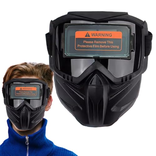 Schweißmaske – Schutzhelm, automatisch | Vollgesicht, selbstfunkelnd mit Blendschutz, Splinter, thermische Isolierung, abdeckbar Schweißmaske – Schutzhelm, automatisch | Vollgesicht, selbstfunkelnd mit Blendschutz, Splinter, thermische Isolierung, abdeckbar von Obesntln