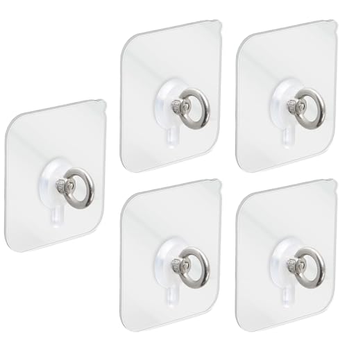 Selbstklebende Wandhaken, selbstklebende Wandhaken | 5 x robuste Haken, Deckenhalterung, Mehrzweckhaken für Decke, Wand, Tür, Verwendung im Innen- und Außenbereich Selbstklebende Wandhaken, selbstklebende Wandhaken | 5 x robuste Haken, Deckenhalterung, Mehrzweckhaken für Decke, Wand, Tür, Verwendung im Innen- und Außenbereich von Obesntln