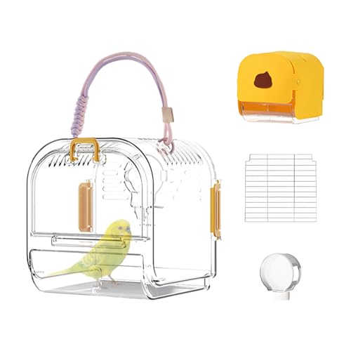 Transportkäfig für Vögel - Geräumiger Haustierkäfig, Transportkäfig für Sittiche mit Tablett | Tragbare Voliere, Outdoor -Reisethema, Schiebefußstützen, Po Cage Transportkäfig für Vögel - Geräumiger Haustierkäfig, Transportkäfig für Sittiche mit Tablett | Tragbare Voliere, Outdoor -Reisethema, Schiebefußstützen, Po Cage von Obesntln
