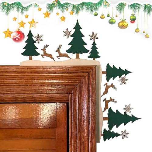 Türrahmen Eckdekoration | Weihnachtliche Dekoration Für Türrahmen Aus Holz | Bunte Holz Deko für Party Club Bar Zuhause Hotel Küche Feiertage Halloween Schränke Eingangsbereich Türrahmen Eckdekoration | Weihnachtliche Dekoration Für Türrahmen Aus Holz | Bunte Holz Deko für Party Club Bar Zuhause Hotel Küche Feiertage Halloween Schränke Eingangsbereich von Obesntln