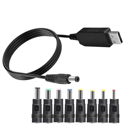 USB Spannungserhöhungskabel, Spannungswandler Kabel - Aluminiumkern 12V DC Booster Cord für Telefonrouter, Tablets, Mobiltelefone, Laptops, Lautsprecher USB Spannungserhöhungskabel, Spannungswandler Kabel - Aluminiumkern 12V DC Booster Cord für Telefonrouter, Tablets, Mobiltelefone, Laptops, Lautsprecher von Obesntln