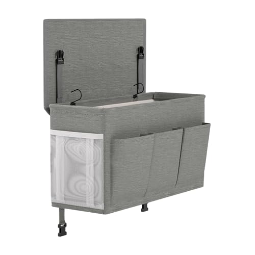 Verstellbarer Bett-Organizer – Aufbewahrungsbox mit mehreren Taschen, langlebiger Bettständer | Dorm Nursery Room Closet Bed Schlafzimmer – Badezimmerzubehör mit bequemem Design von Obesntln