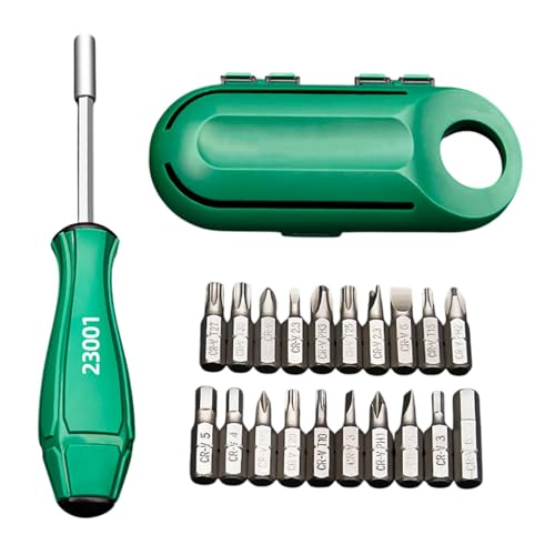 Vielseitiger Schraubendreher, tragbares Schraubendreher-Set – 20-in-1-Schraubendreher, hochfester Schraubendreher für Reparaturen im Freien und im Alltag von Obesntln