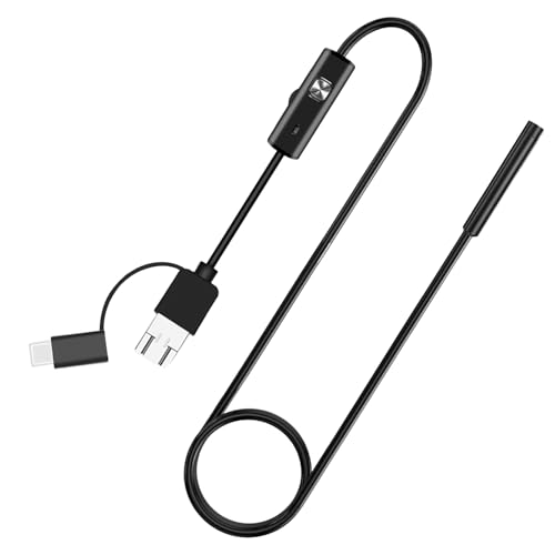 Wasserdichte Endoskopkamera - Tragbare Rohrinspektionskamera, Industrial Boorscope Tool | Kfz -Reparatur -Schlangenkamera, flexible Inspektionsvorrichtung mit 11,4 -Fuß -Kabel für einen einfachen von Obesntln