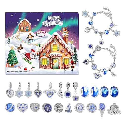 Weihnachts-Adventskalenderbox – wiederverwendbarer Countdown-Kalender, festliche Urlaubsbox | Countdown-Kalender, 24 Fächer für Geschenke und Leckereien von Obesntln