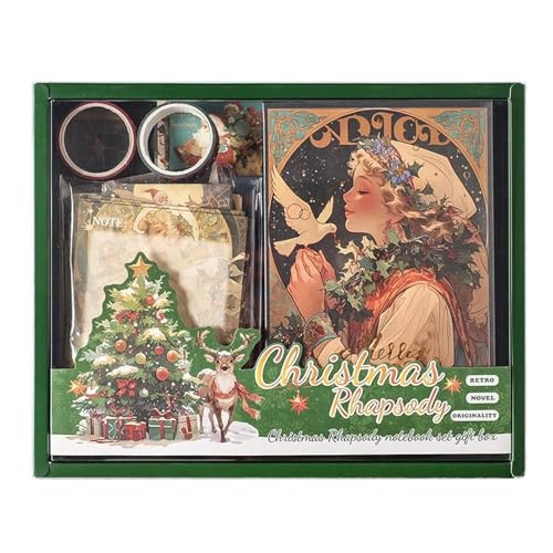 Weihnachtsaufkleber Mit Notizblock - Weihnachtliche Grußkarten-Aufkleber mit Haftnotizen | Festliche Set Für Zuhause Scrapbook Tagebuch Geschenk von Obesntln