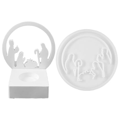 Weihnachtsform für Krippenfiguren – Jesus-Silikonform für die Geburtsszene | Gipsform aus Kunstharz für Dekoration von Feiertagen, Thanksgiving, Ornamenten von Obesntln
