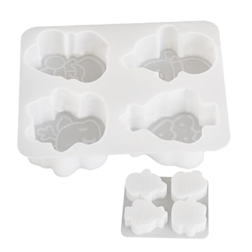Weihnachtsgummiform, Weihnachts-Silikonformen | Fondant-Süßigkeitsformen, antihaftbeschichtete Formen in Form von Weihnachtsmann, Elch, Weihnachtsbaum mit 4 Mulden für Bastelprojekte Weihnachtsgummiform, Weihnachts-Silikonformen | Fondant-Süßigkeitsformen, antihaftbeschichtete Formen in Form von Weihnachtsmann, Elch, Weihnachtsbaum mit 4 Mulden für Bastelprojekte von Obesntln