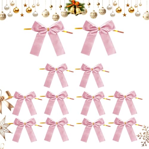 Weihnachtsschleife | Außendekoration mit Samtschleifen | Vielseitige Dekoration für Bastelarbeiten im Innen- und Außenbereich, Garten, Hochzeit, Geburtstag, Party von Obesntln