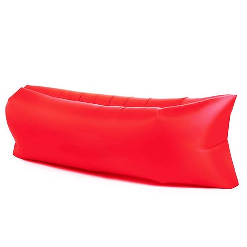 Obetuens Aufblasbares Liege Luftsofa, Aufblasbare Couch für Camping,Tragbare wasserdichte Anti Luft Leckage Tasche, Couch Luftstuhl für Draußen, Strand, Wandern, Picknicks, Musikfestivals, Grün(Rot) von Obetuens