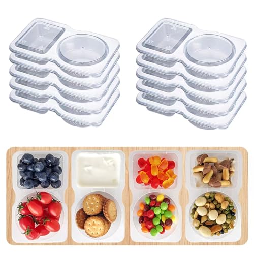 Snack-Behälter, wiederverwendbare Snack-Behälter mit Deckel, Snack-Pack-Behälter für Portionskontrolle und Mahlzeitenvorbereitung, Lunchbehälter für Schule, Büro, Reisen, 10 Stück von Obfuscate