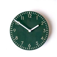 Dunkle Teal Wanduhr Aus Holz Moderne Stille Uhr von ObjectifyHomeware