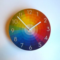 Farbrad Wanduhr Mit Neutra Zahlen. Einzigartige Farbenfrohe Moderne 50Er Jahre Standuhr Für Die Küche, Das Wohnzimmer Oder Schlafzimmer Farbrad Wanduhr Mit Neutra Zahlen. Einzigartige Farbenfrohe Moderne 50Er Jahre Standuhr Für Die Küche, Das Wohnzimmer Oder Schlafzimmer von ObjectifyHomeware