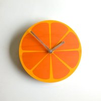 Orange Früchte Wanduhr Aus Holz Stille Uhr Der Mitte Des Jahrhunderts Orange Früchte Wanduhr Aus Holz Stille Uhr Der Mitte Des Jahrhunderts von ObjectifyHomeware
