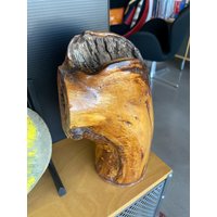 70Er Jahre Maßgeschneiderte Live Edge Holz Astverbindung Hohe Skulptur Vase Schwarzwald 70Er Jahre Maßgeschneiderte Live Edge Holz Astverbindung Hohe Skulptur Vase Schwarzwald von Objectmod