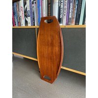 Frühes Dansk Teak Gondel Tablett Jens Quistgaard Ducks Logo Frühes Dansk Teak Gondel Tablett Jens Quistgaard Ducks Logo von Objectmod