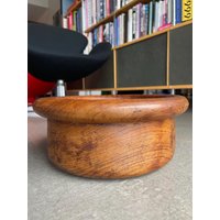 Große Teak Holz Schale Handgedrechselt Mid Century Dansk von Objectmod