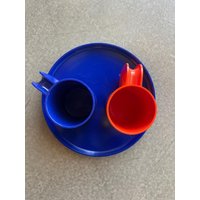Heller Vico Magistretti Space Age Vintage Kunststoff Set von Objectmod
