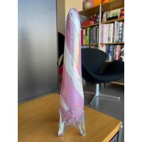 Postmoderne Msh Ash Glass Bud Unkrautvase Footed Rocket Volcano von Objectmod