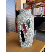 Vintage West Deutsche Keramik Vase Briard Speckle Scheurich Zugeschrieben von Objectmod