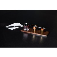 Walnuss Füllfederhalter Handgemachter Schreibtisch Organizer von Objecttt