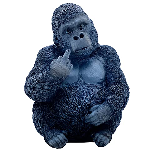 Objectz Gorilla Fuck You Mittelfinger Stinkefinger - ungewöhnliche Deko Figur für innen und außen, 15,5 cm hoch von Objectz