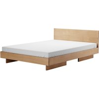 OUT Objekte unserer Tage - Zians Bett Large mit Kopfteil 180 x 200 cm, Eiche gewachst von OUT Objekte unserer Tage