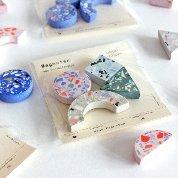 Objet Vague 4er Set Magnete Terrazzo von Objet Vague
