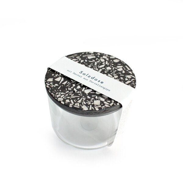 Objet Vague Salzdose, Glasdose Terrazzo von Objet Vague