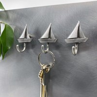 Magnethaken Segelboot - Bootshaken Natur Schlüsselhalter Schlüsselhaken von ObjetsMagnetiques