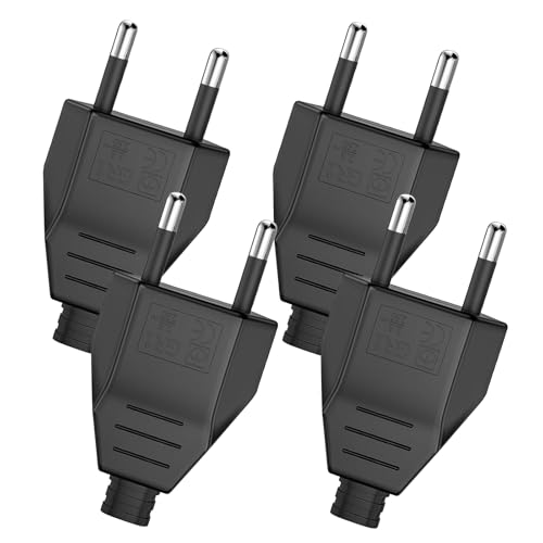 Oblinple 4 Stück Eurostecker Flach 250V 2.5A, Stromstecker Flacher, Schuko Flachstecker Euro Stecker Schukostecker Haushaltsstecker Dekostecker Netzstecker zum Einbau oder Austausch Oblinple 4 Stück Eurostecker Flach 250V 2.5A, Stromstecker Flacher, Schuko Flachstecker Euro Stecker Schukostecker Haushaltsstecker Dekostecker Netzstecker zum Einbau oder Austausch von Oblinple