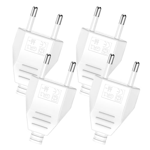 Oblinple 4 Stück Eurostecker Flach 250V 2.5A, Stromstecker Flacher, Schuko Flachstecker Euro Stecker Schukostecker Haushaltsstecker Dekostecker Netzstecker zum Einbau oder Austausch Oblinple 4 Stück Eurostecker Flach 250V 2.5A, Stromstecker Flacher, Schuko Flachstecker Euro Stecker Schukostecker Haushaltsstecker Dekostecker Netzstecker zum Einbau oder Austausch von Oblinple