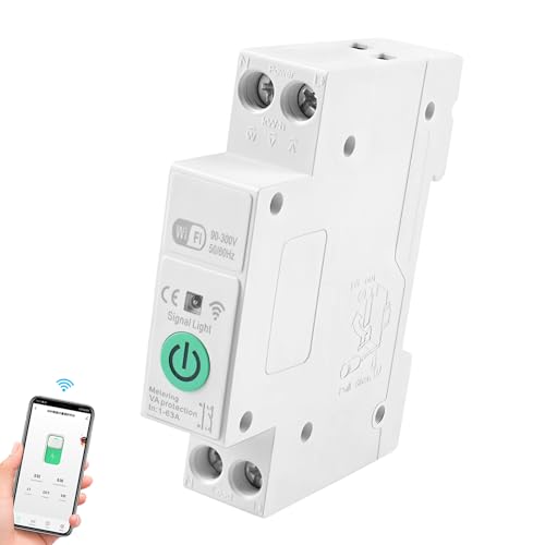Oblinple WIFI Leitungsschutzschalter mit Zeitschaltuhr Fernbedienungs Schalter Tuya Wlan Smart Circuit Breaker mit Leistungsmessung für Smart Home 1P Hutschiene 1-63A Oblinple WIFI Leitungsschutzschalter mit Zeitschaltuhr Fernbedienungs Schalter Tuya Wlan Smart Circuit Breaker mit Leistungsmessung für Smart Home 1P Hutschiene 1-63A von Oblinple