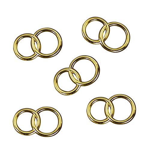 25 x Doppel Ring Gold Deko Streuteile Scrapbooking Tischdeko Streudeko Hochzeit von Oblique Unique