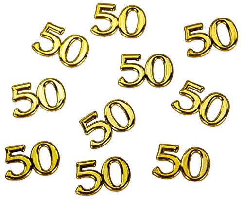 Konfetti Zahl 50 gold Deko Geburtstag Hochzeitstag - großes Konfetti von Oblique Unique