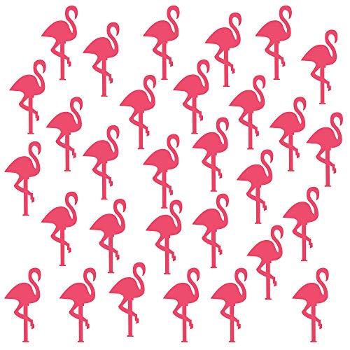 Oblique Unique® 30x Flamingo Wand Sticker Wandaufkleber Wandtattoo Wanddeko für Kinderzimmer Schlafzimmer Sommer Tropical - Farbe wählbar (Pink) von Oblique Unique