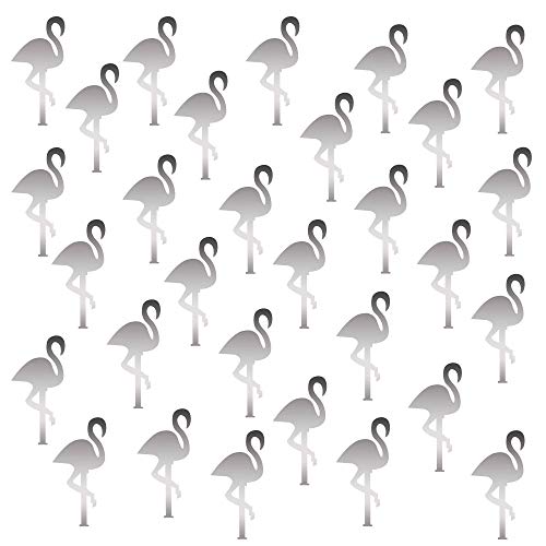 Oblique Unique® 30x Flamingo Wand Sticker Wandaufkleber Wandtattoo Wanddeko für Kinderzimmer Schlafzimmer Sommer Tropical - Farbe wählbar (Silber) von Oblique Unique