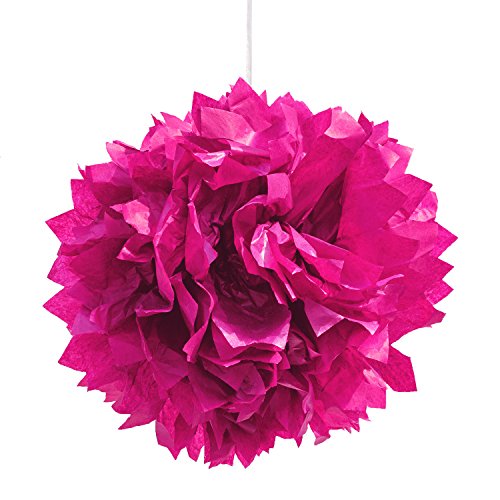 Oblique-Unique® 3X Pompoms Pompons Seidenpapier Blumen Hängedeko Hochzeit Geburtstag Party Deko - wählbar - (Pink) von Oblique Unique