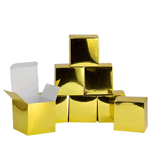 Oblique Unique® 8 Pappschachteln für DIY Adventskalender Advent Kisten Boxen Schachteln Glänzend für Weihnachten zum Basteln Befüllen Dekorieren - Farbe wählbar (Gold) von Oblique Unique