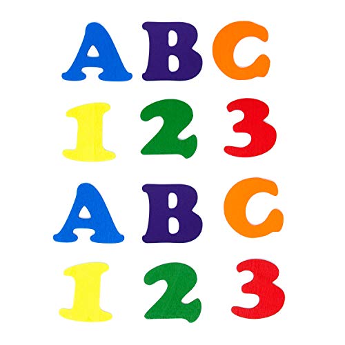 Oblique Unique® ABC 123 Holz Buchstaben Zahlen Set Holzdeko Tisch Deko Dekoration für Schuleinführung Einschulung Schulanfang Junge Mädchen Bunt von Oblique Unique