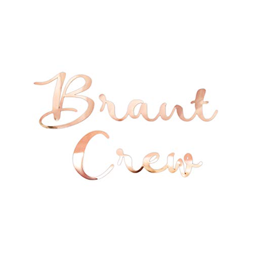 Oblique Unique® Bügelbild für JGA Junggesellinnenabschied Hochzeit - Braut - Team Braut - Braut Crew - Braut Security Bilder zum Aufbügeln Roségold (Braut Crew) von Oblique Unique