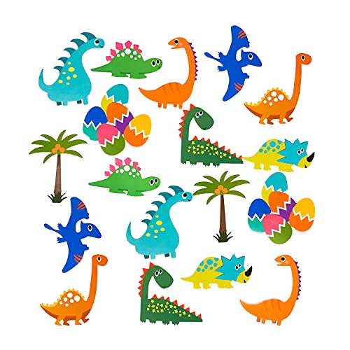 Oblique Unique® Dino Konfetti 18 Stk Bunt Dinos Eier Palmen Motive für Kinder Geburtstag Dinosaurier Party als Tisch Deko Streudeko zum Basteln von Oblique Unique