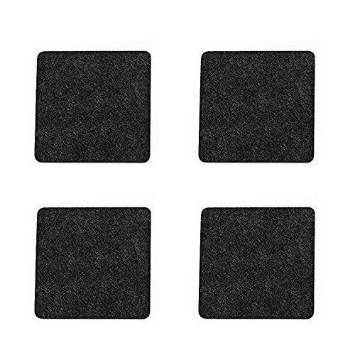 Oblique-Unique® Filzuntersetzer Quadratisch 4er Pack 10cm Glasuntersetzer Getränke Untersetzer für Gläser Tassen – Farbe wählbar (Dunkelgrau) von Oblique Unique