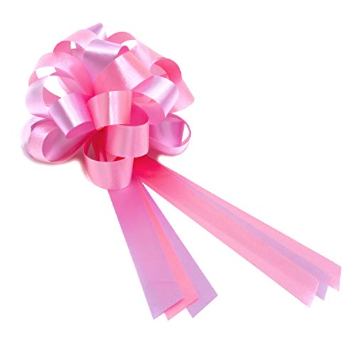 Oblique-Unique® Geschenk Schleife Groß mit Geschenkband Deko Band für Geschenke und Zuckertüten - wählbar (Hellrosa Rosa) von Oblique Unique