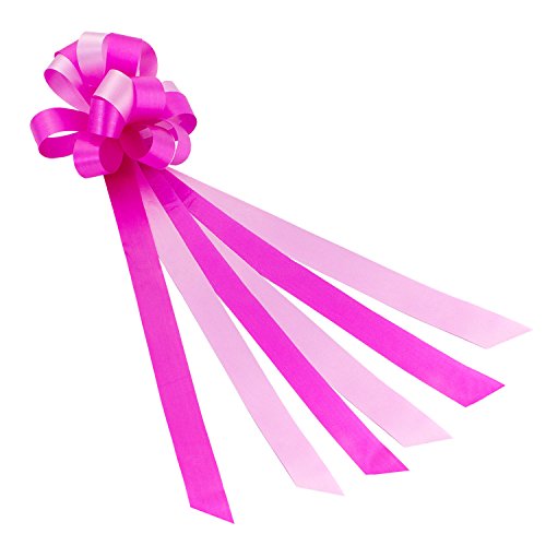 Oblique-Unique® Geschenk Schleife Groß mit Geschenkband Deko Band für Geschenke und Zuckertüten - wählbar (Rosa Pink) von Oblique Unique