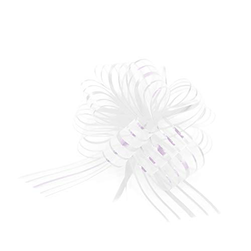Oblique Unique® Geschenk Schleife mit Geschenkband Glänzend für Geschenke Tüten Zuckertüten zum Basteln Dekorieren Verzieren - wählbar (Weiss) von Oblique Unique