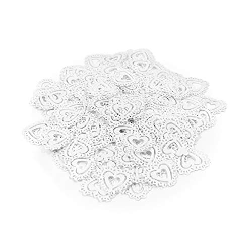 Oblique-Unique® Herz Konfetti Weiß Hochzeit Feier Party Tisch Deko Herzen Valentinstag Streudeko 14g von Oblique Unique