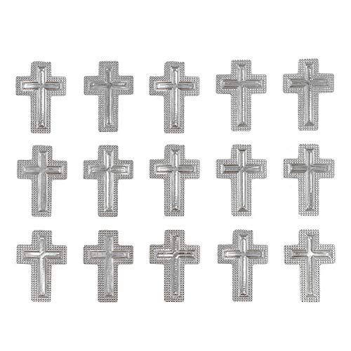 Oblique-Unique® Kreuz Sticker Aufkleber Set Silber Taufe Kommunion Konfirmation Hochzeit Deko von Oblique Unique