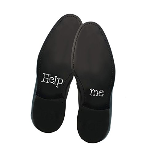 Oblique Unique® Schuhsticker Strass Weiss/Klar Help Me - Brautpaar Hochzeit Verlobung Scheidung Gag von Oblique Unique